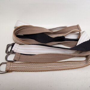 Men’s Polyester Belts Lot (4) – 47” – Neutral Colors – Never Used